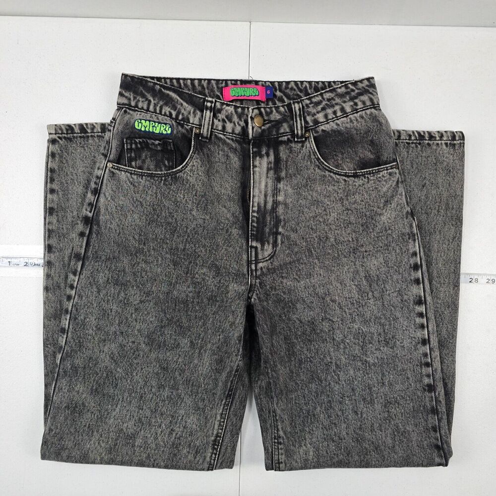 Empyre Tori Acid Wash gray Jeans Women's Size 6 High Rise‎ Straight Leg 4393